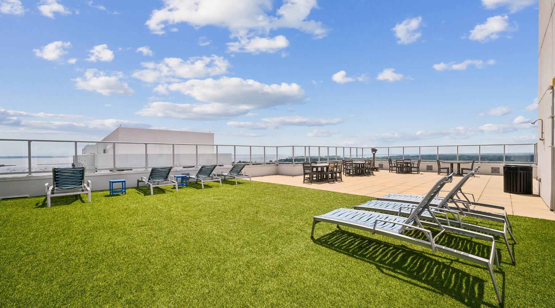 beacon harbor point roofdeck overlooking stamford and the water